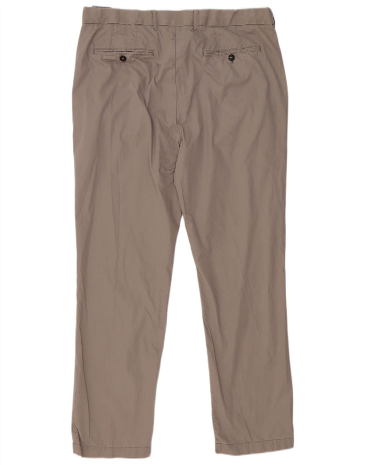 Marks & Spencer Pantalón chino recto azul Harbor para hombre W38 L31 Gris
