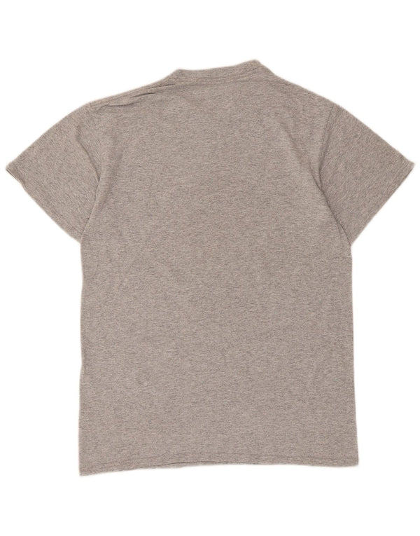 Majestic Camiseta gráfica Houston Astons para hombre Top pequeño de algodón moteado gris
