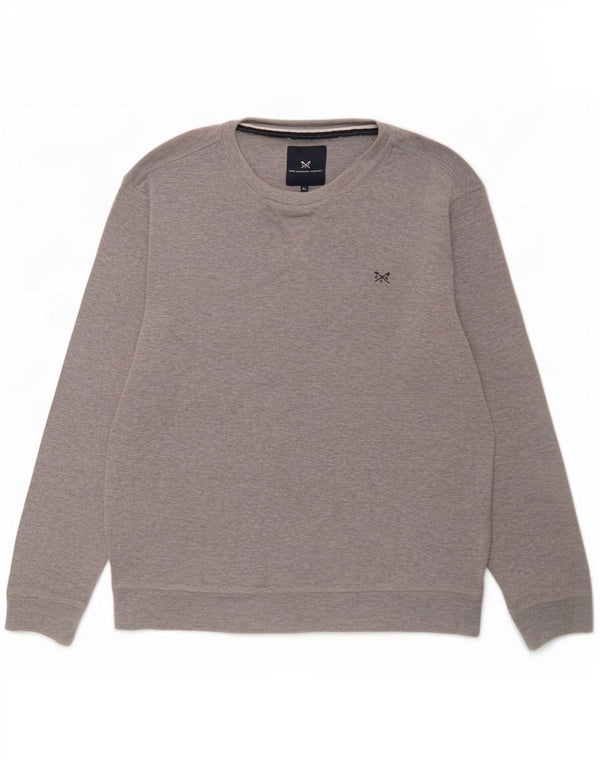 Crew Clothing Sudadera para hombre Jumper XL Algodón moteado gris