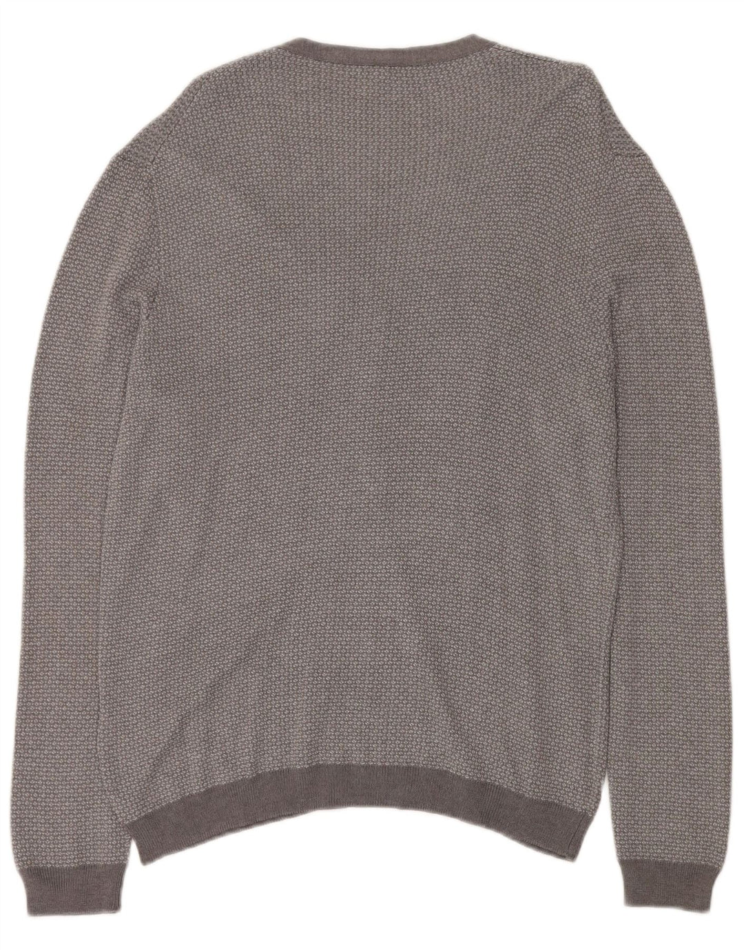 BENETTON Suéter tipo cárdigan para mujer UK 40 XL Viscosa moteada gris