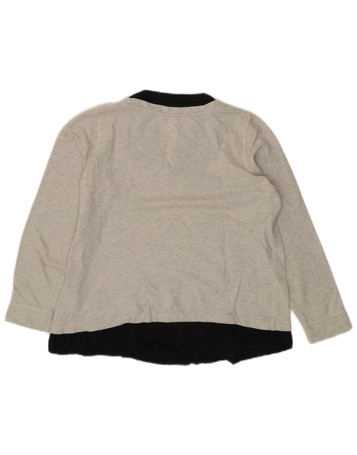 Marks & Spencer Sudadera tipo jersey para mujer UK 46 Grande Gris Colorblock