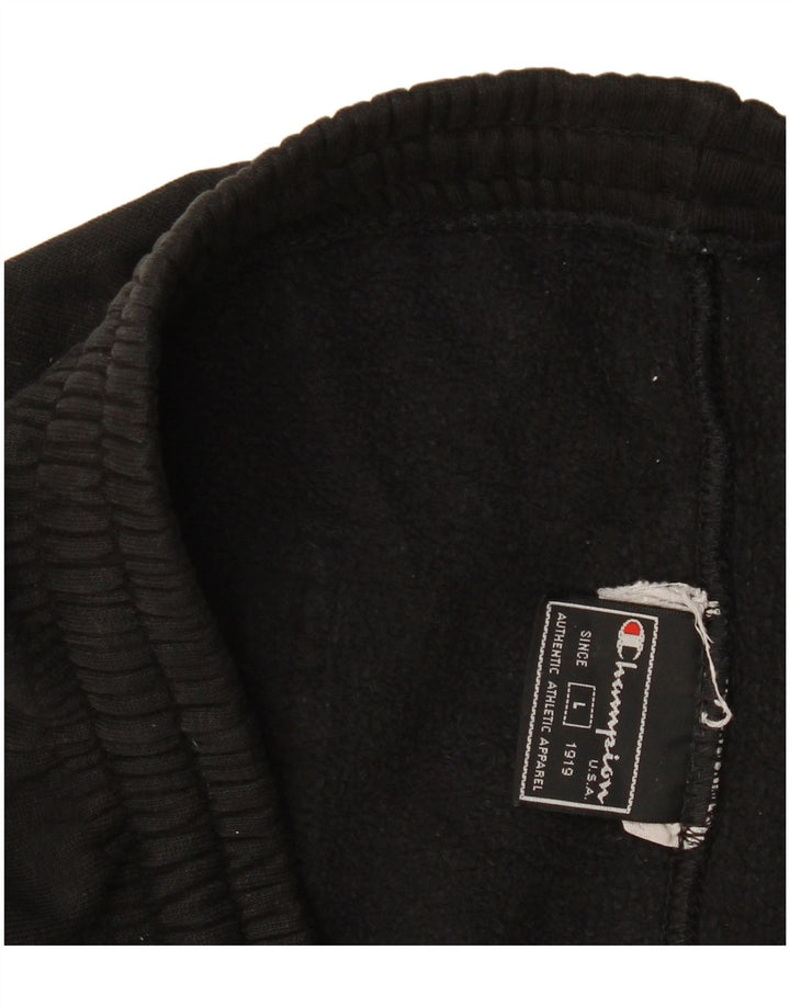 CHAMPION Pantalones de chándal para hombre, talla grande, negro