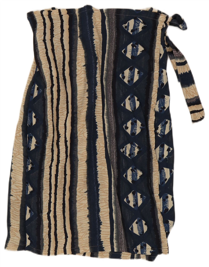 Kenzia Falda Cruzada para Mujer Grande W32 Rayas Multicolores