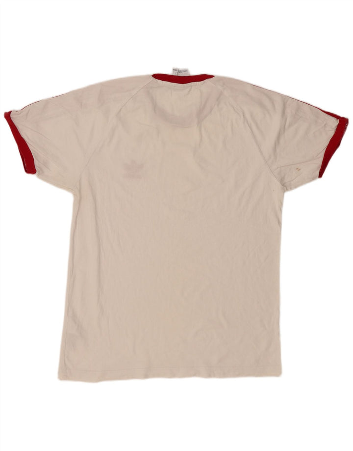 Adidas - Camiseta para hombre, talla grande, color blanco roto, algodón