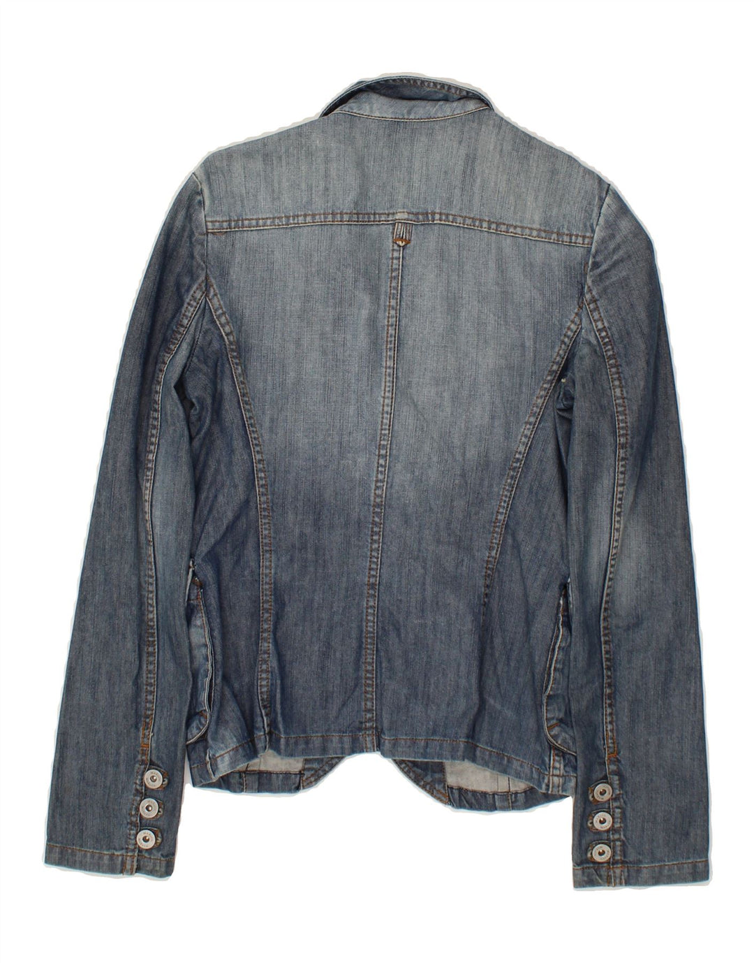 MAX & CO. Womens Denim Jacket UK 10 Small Navy Blue Cotton Vintage Max & Co. and Second-Hand Max & Co. from Messina Hembry 