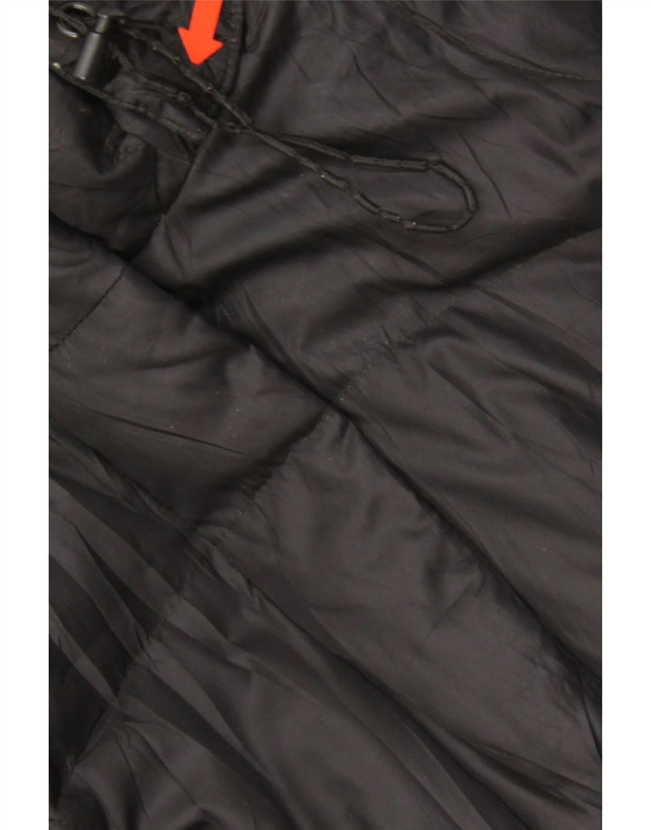 Eddie Bauer Abrigo acolchado con capucha para mujer UK 44 Poliéster negro mediano