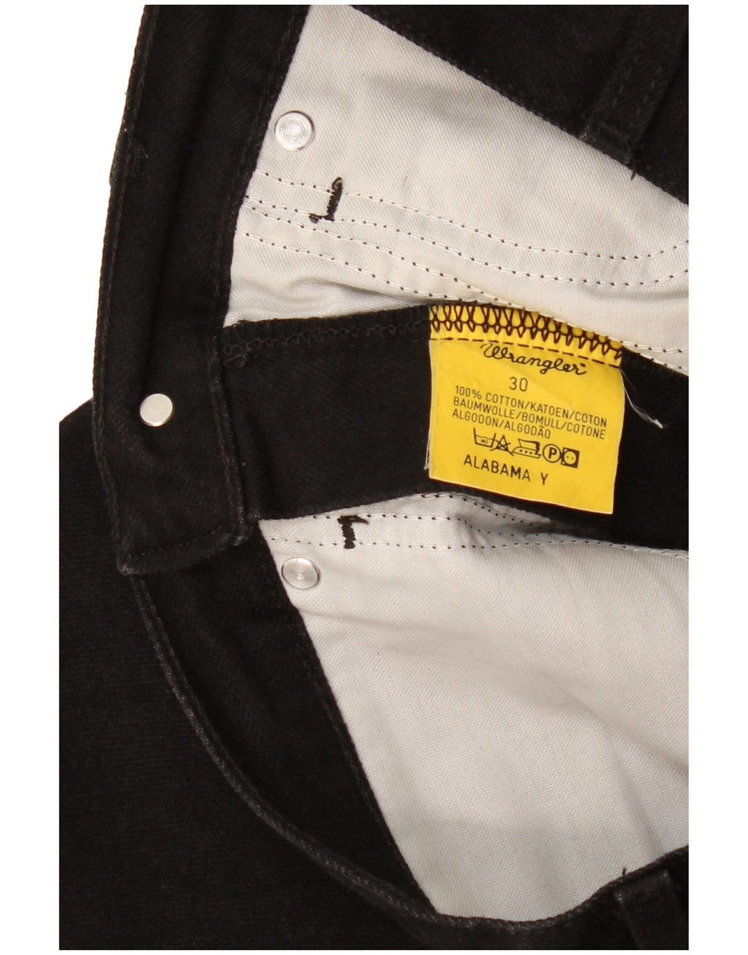 WRANGLER Vaqueros rectos Alabama para hombre W30 L32 Algodón negro