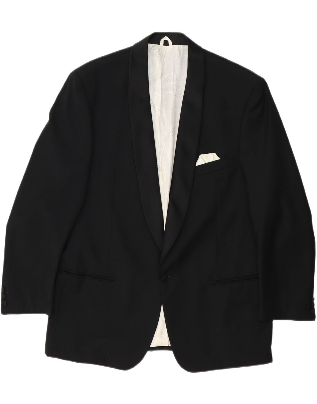 Cacharel Chaqueta tipo blazer con 1 botón para hombre IT 56 3XL Lana negra