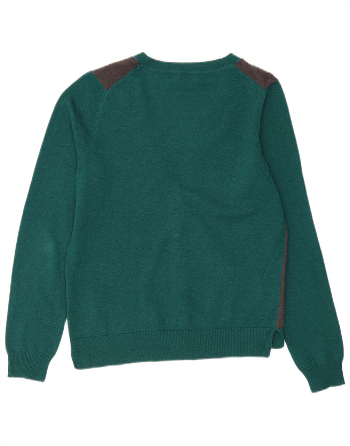 Massimo Dutti Cárdigan Mujer UK 44 Lana Colorblock Verde Medio