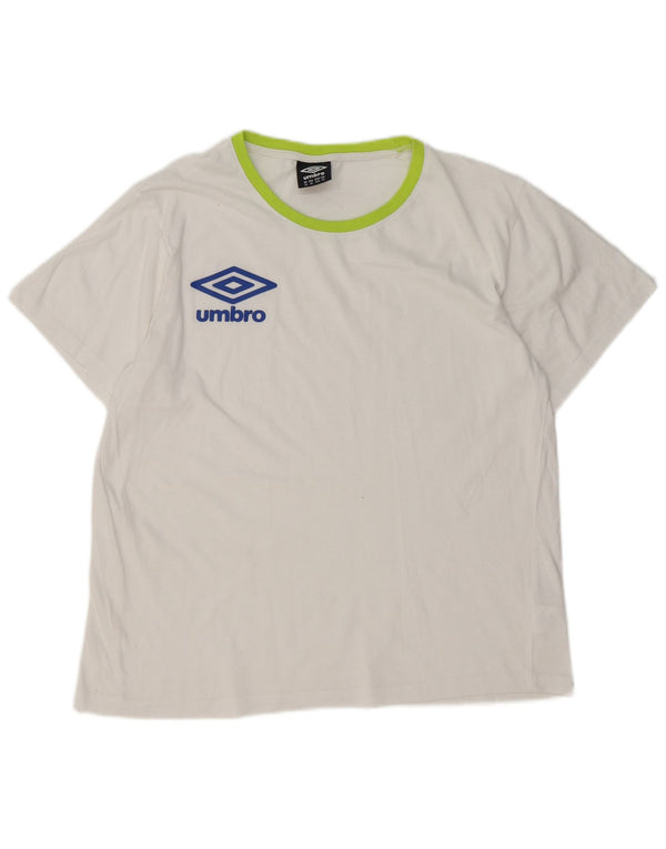 Umbro Camiseta gráfica para mujer Top UK 40 XL Algodón blanco