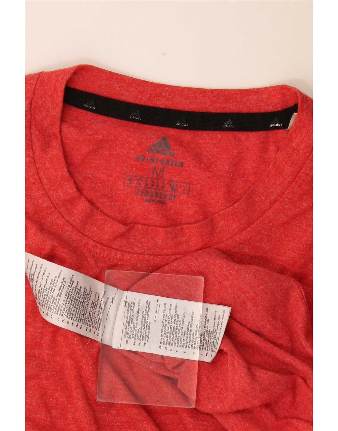 Adidas Hombre Aeroready Camiseta Superior Medio Rojo Poliéster