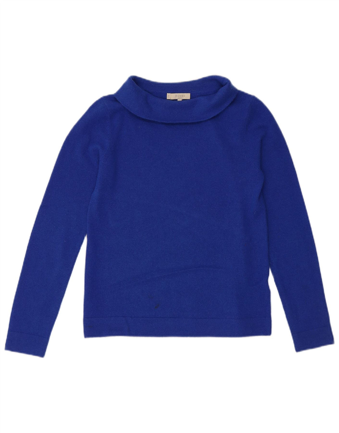 HOBBS Jersey de cuello vuelto para mujer UK 10 Small Blue Wool