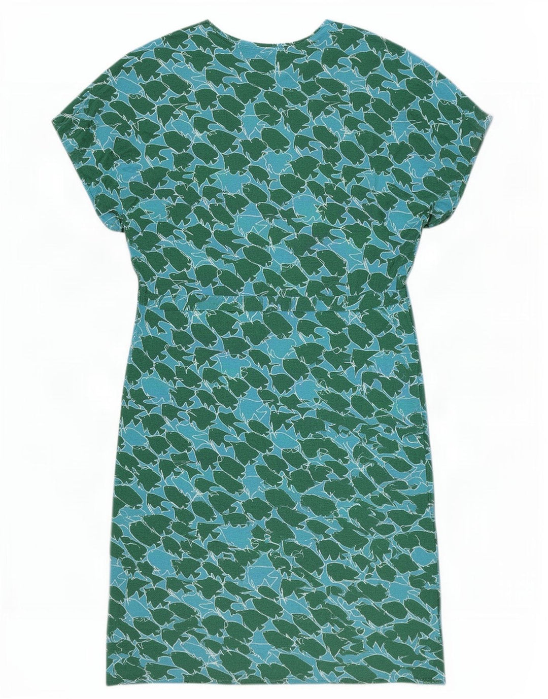 Sundek Vestido recto con estampado abstracto para mujer UK 10 Small Viscosa azul