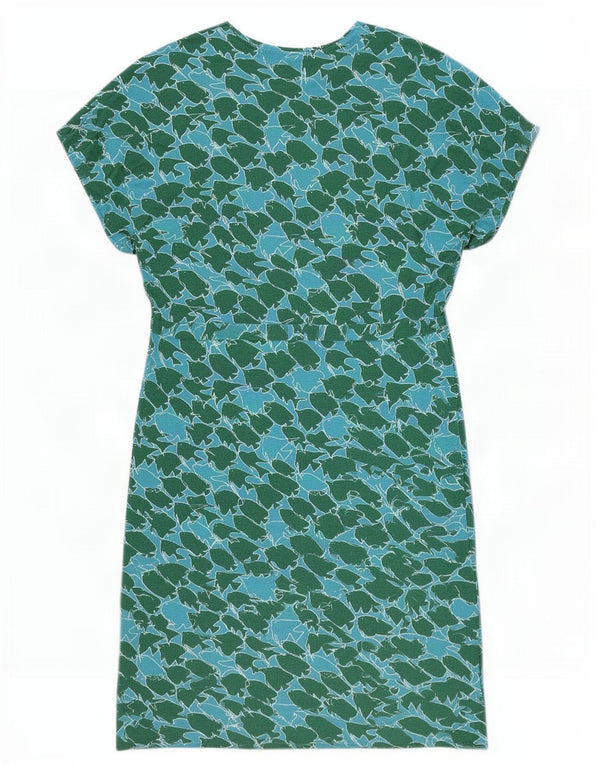 Sundek Vestido recto con estampado abstracto para mujer UK 10 Small Viscosa azul