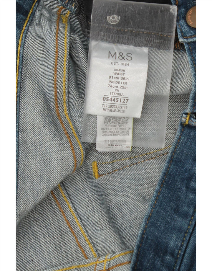 Marks & Spencer Jeans rectos autógrafos para hombre W36 L27 Algodón azul