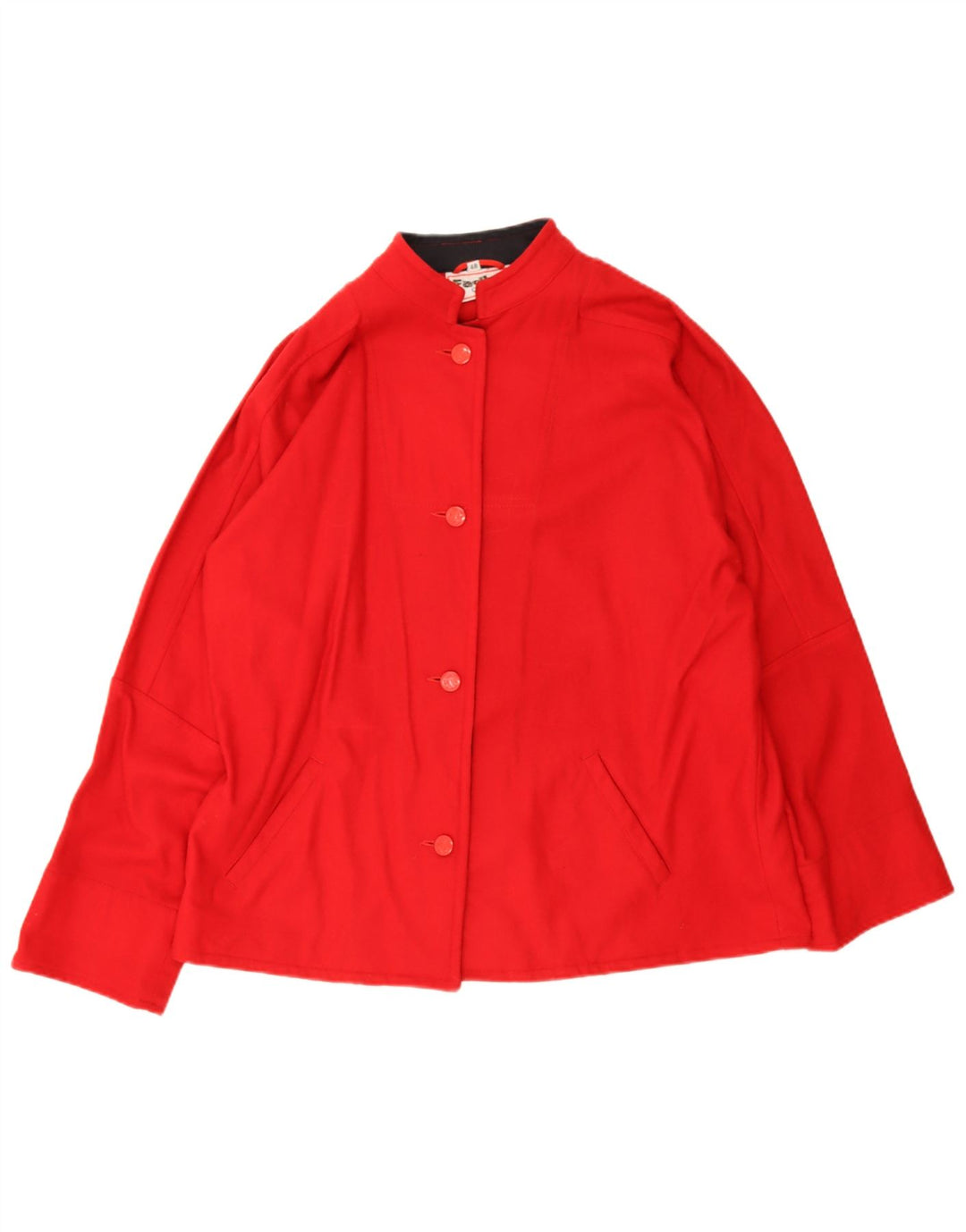 Faciba Chaqueta Bomber Extragrande Mujer IT 48 XL Lana Roja
