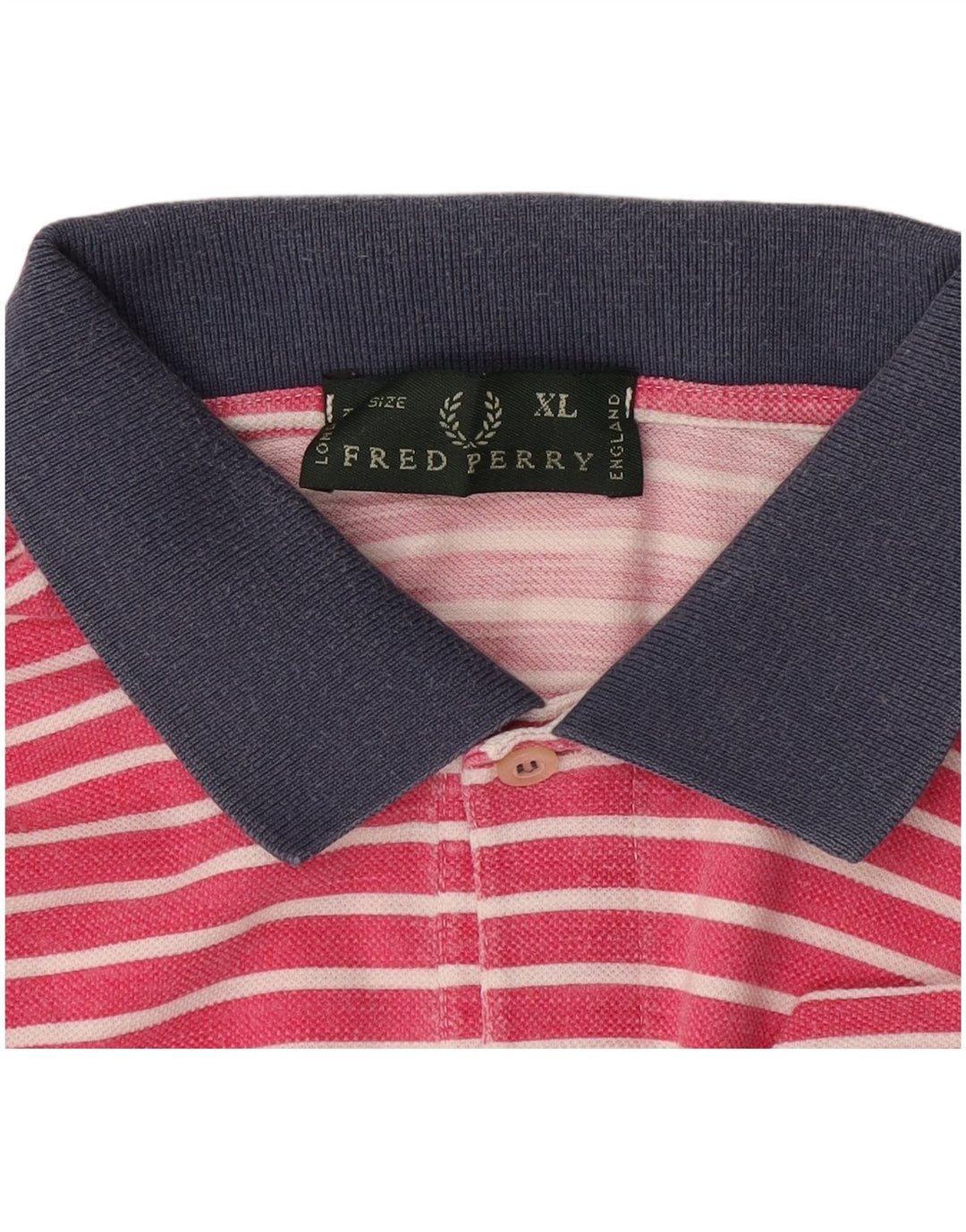 Fred Perry Polo Rugby Hombre XL Rayas Rosas