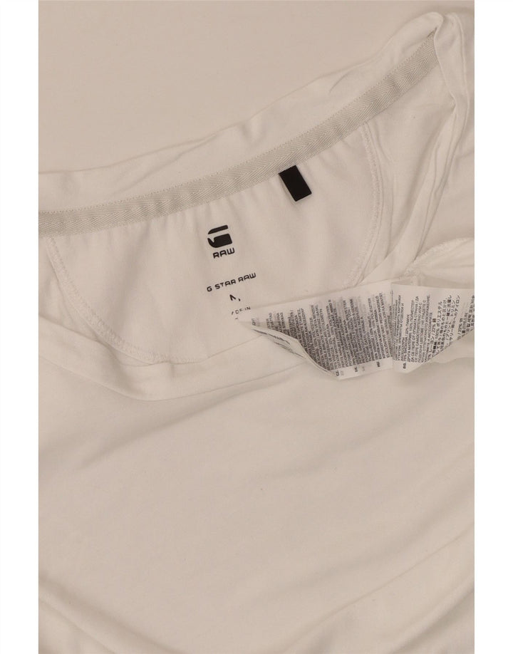 G-STAR Camiseta para mujer Top UK 44 Medium White Viscosa