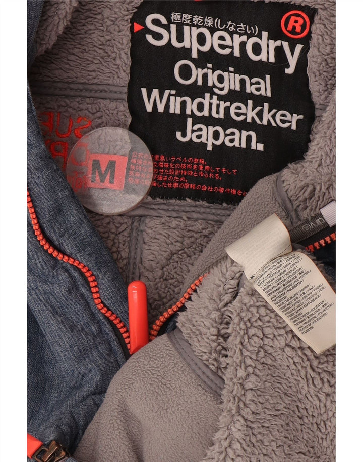 Superdry Chaqueta Cortavientos Gráfica para Mujer UK 44 Azul Medio