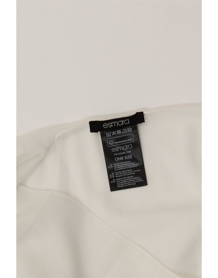 ESMARA Womens See Through Poncho Blouse Top One Size White Polyester Vintage Esmara and Second-Hand Esmara from Messina Hembry 