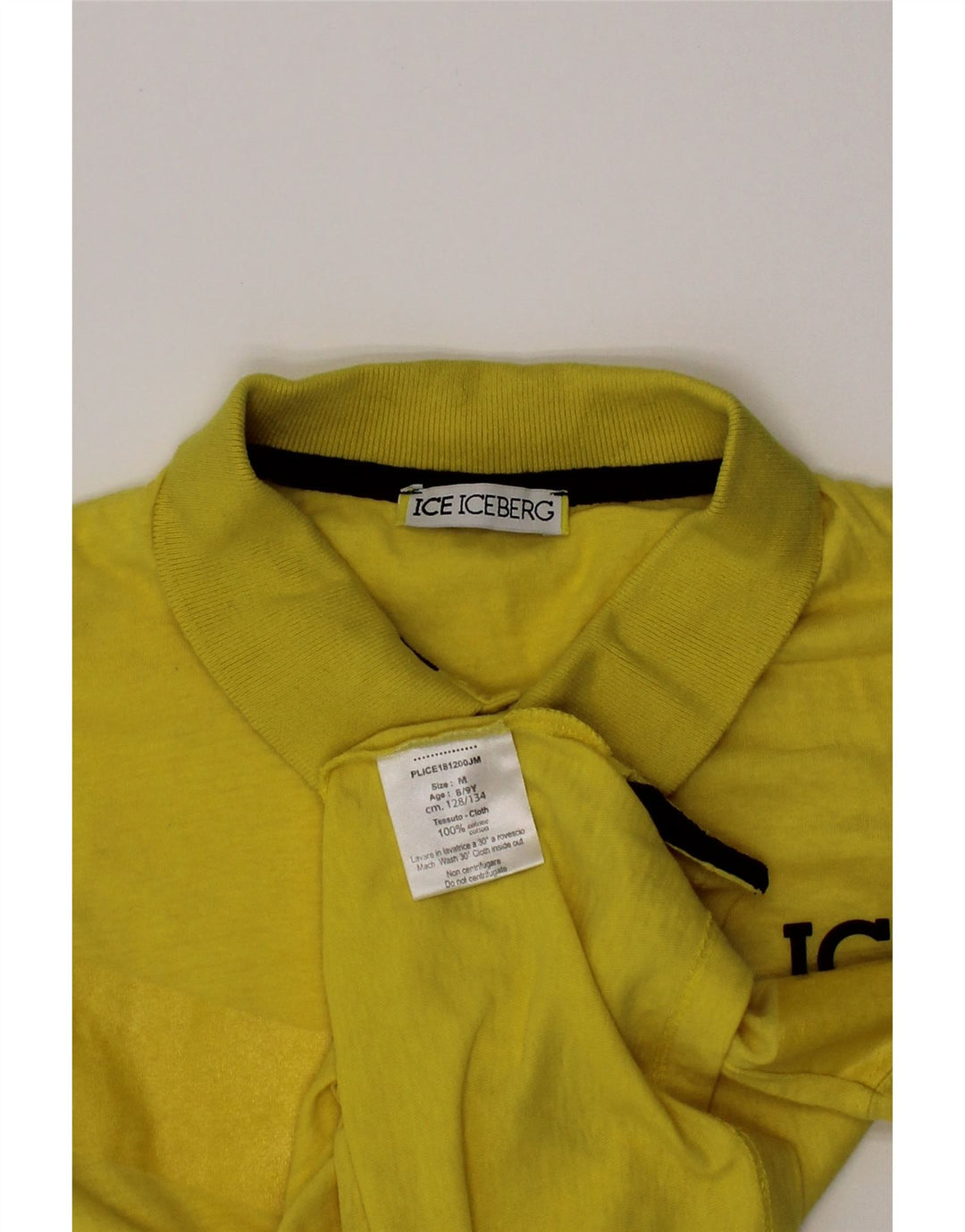 ICEBERG Polo gráfico para niños 8-9 años Algodón Amarillo Medio