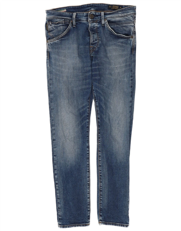 JACK & JONES Vaqueros ajustados para hombre W32 L30 Algodón azul