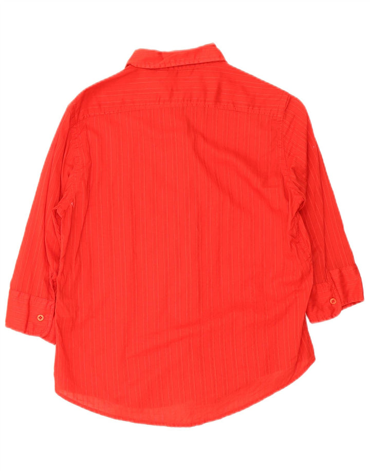 Woolrich Camisa de manga 3/4 para mujer UK 44 Algodón rojo mediano