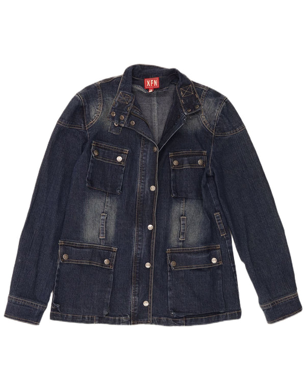 XFN Jeans Chaqueta Vaquera Mujer UK 40 XL Algodón Azul Marino