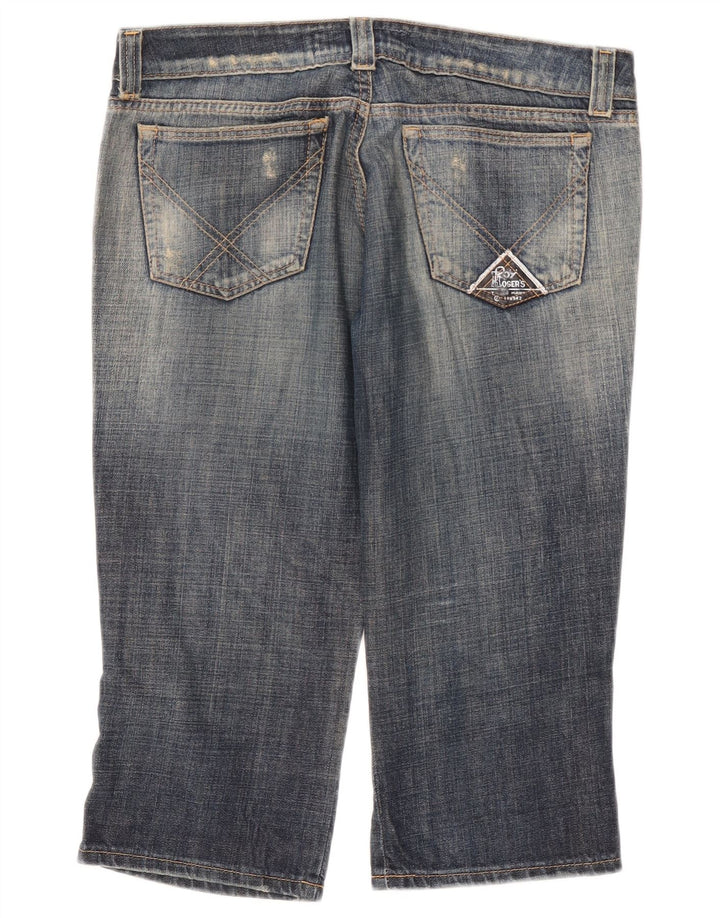 Roy Rogers Vaqueros Capri desgastados Seven Bell para Mujer W34 L20 Azul
