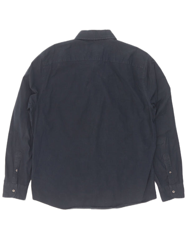 Abercrombie & Fitch Camisa Hombre XL Azul Marino Algodón