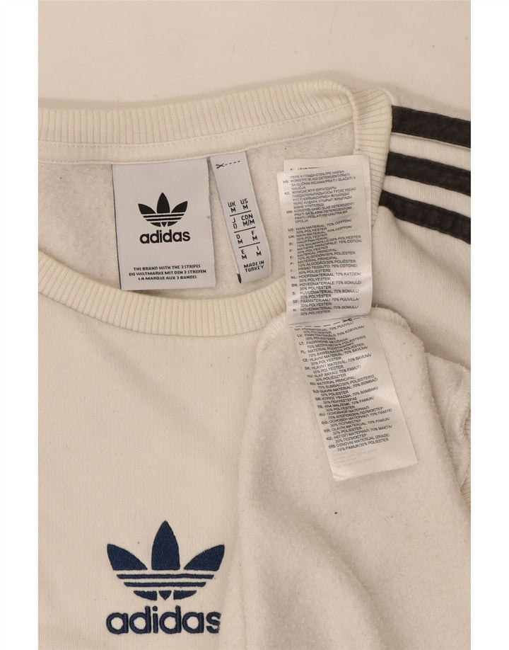 Adidas Hombre Sudadera Jumper Medium Blanco Algodón