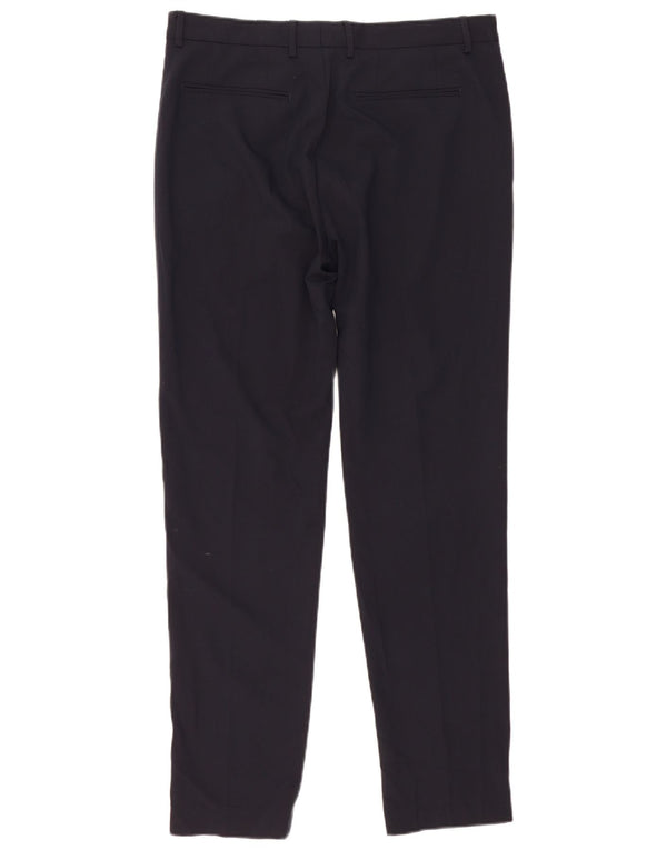 Zara Pantalón de traje cónico para hombre EU 40 Medium W31 L31 Azul marino Clásico