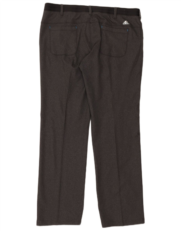 Adidas Pantalones Casuales Rectos Para Hombre W38 L34 Poliéster Gris