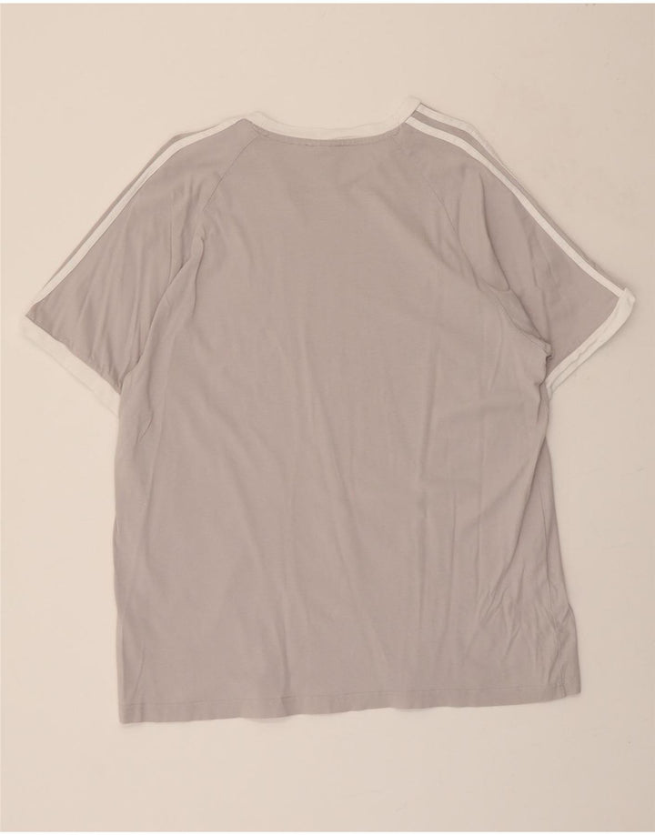 ADIDAS Mens T-Shirt Top Large Grey Vintage Adidas and Second-Hand Adidas from Messina Hembry 