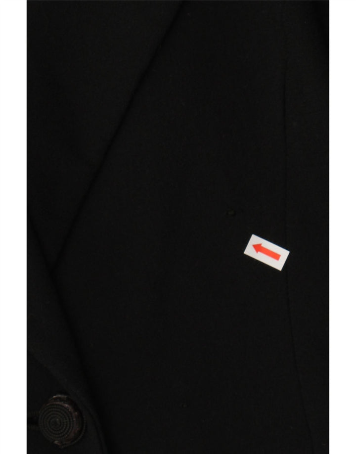 MILA SCHON Womens 1 Button Blazer Jacket IT 42 Medium Black Vintage Mila Schon and Second-Hand Mila Schon from Messina Hembry 