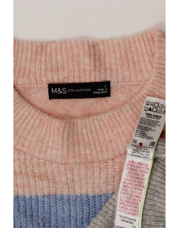 Marks & Spencer Suéter de Cuello Redondo para Mujer UK 46 Grande Multicolor