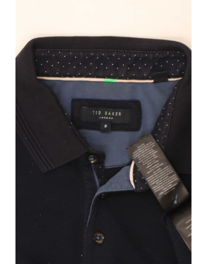 Polo Ted Baker para hombre talla 6 2XL algodón azul marino