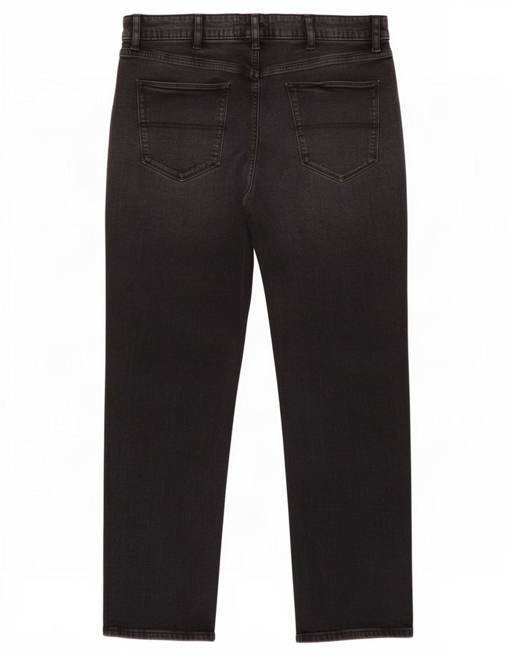 Marks & Spencer Vaqueros rectos para hombre W42 L33 Algodón negro