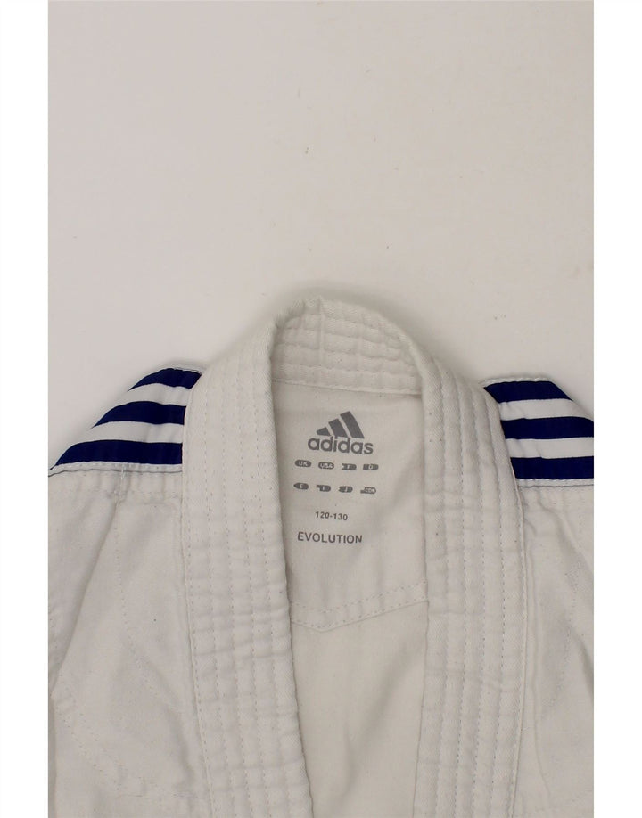 ADIDAS Boys Graphic 3/4 Sleeve Tracksuit Top Jacket 7-8 Years White Vintage Adidas and Second-Hand Adidas from Messina Hembry 