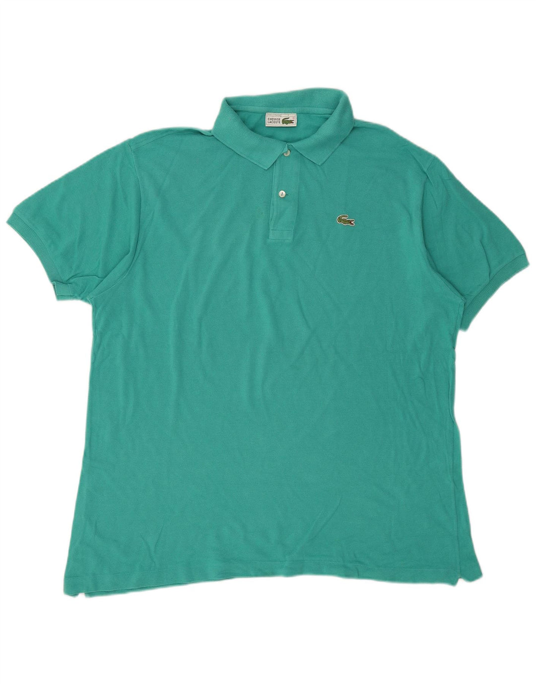 Polo Lacoste para hombre talla 7 2XL algodón turquesa