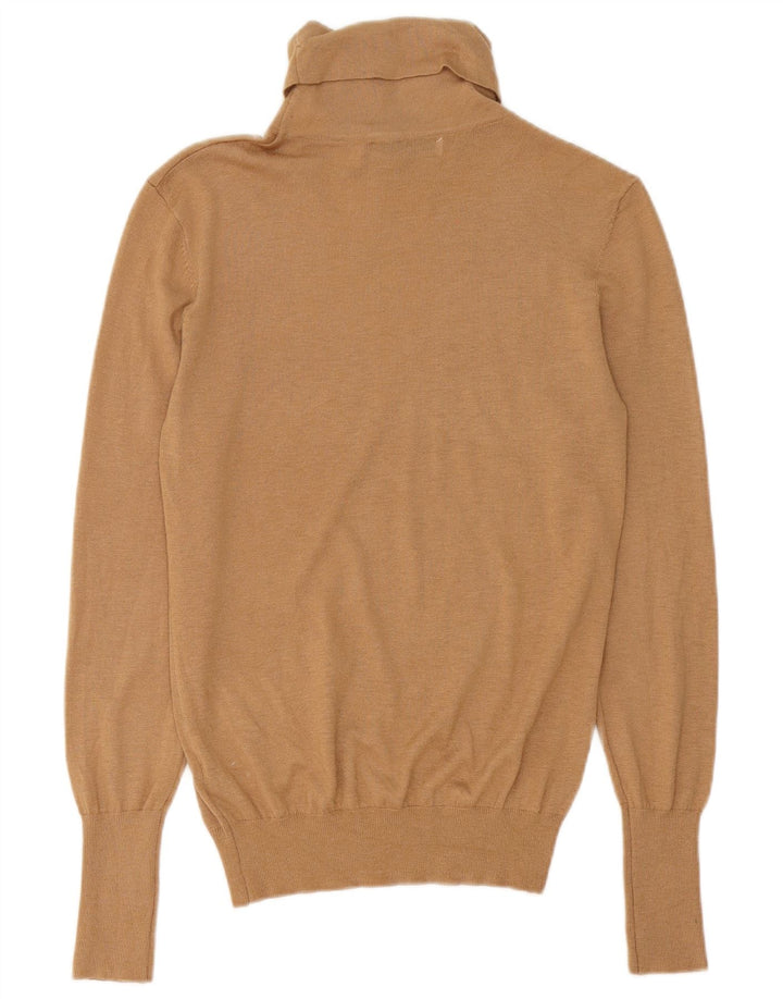 Zara Mujer Roll Neck Jumper Sweater UK 46 Large Marrón Modal