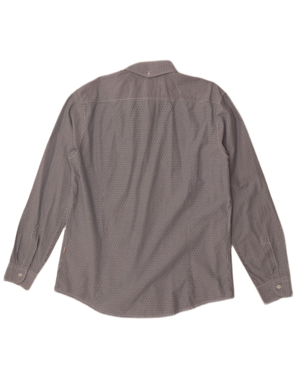 Camisa Hugo Boss Hombre Slim Fit 2XL Algodón A Rayas Azul