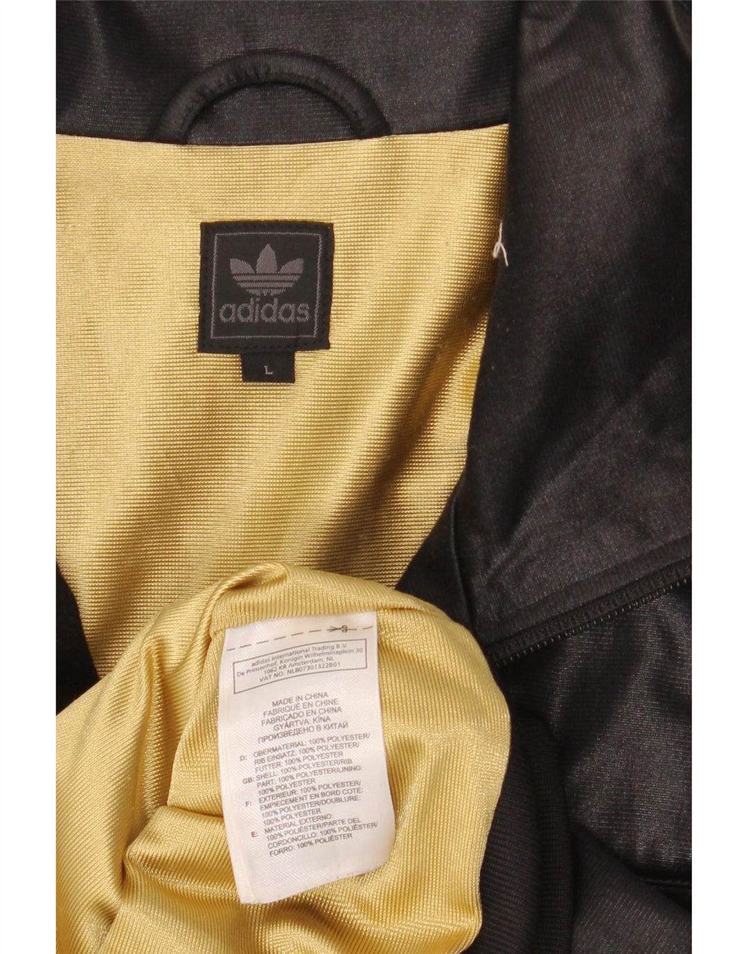 Adidas Chile 62 Graphic Chándal Top Chaqueta Grande Negro Rayas