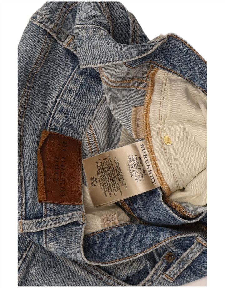 Burberry Mens Slim Jeans W30 L32 Blue Cotton