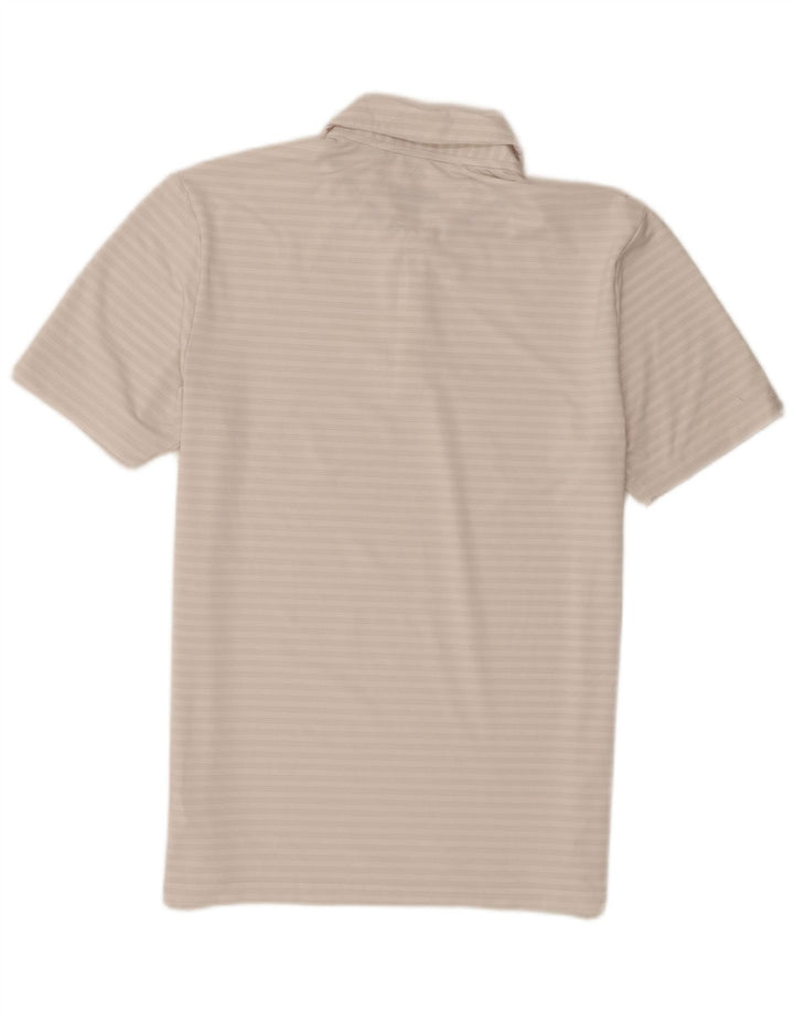 Adidas Polo De Golf Para Hombre Poliéster Rayado Blanco Mediano