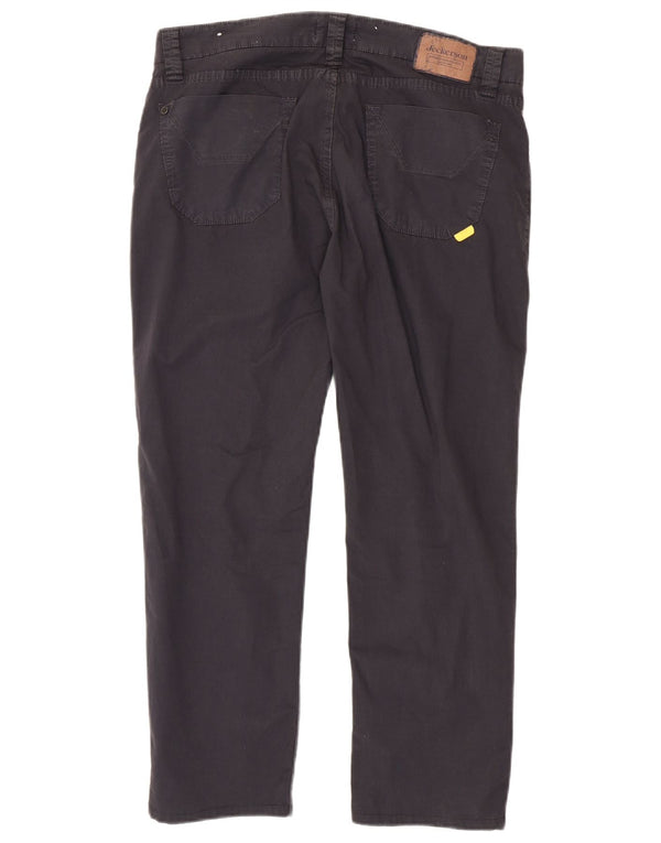 Jeckerson Pantalones capri rectos para hombre W34 L20 Algodón azul marino
