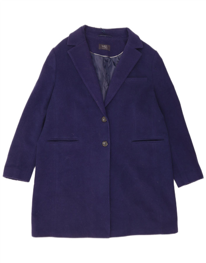 Marks & Spencer Abrigo extragrande para mujer Reino Unido 46 Lana azul grande