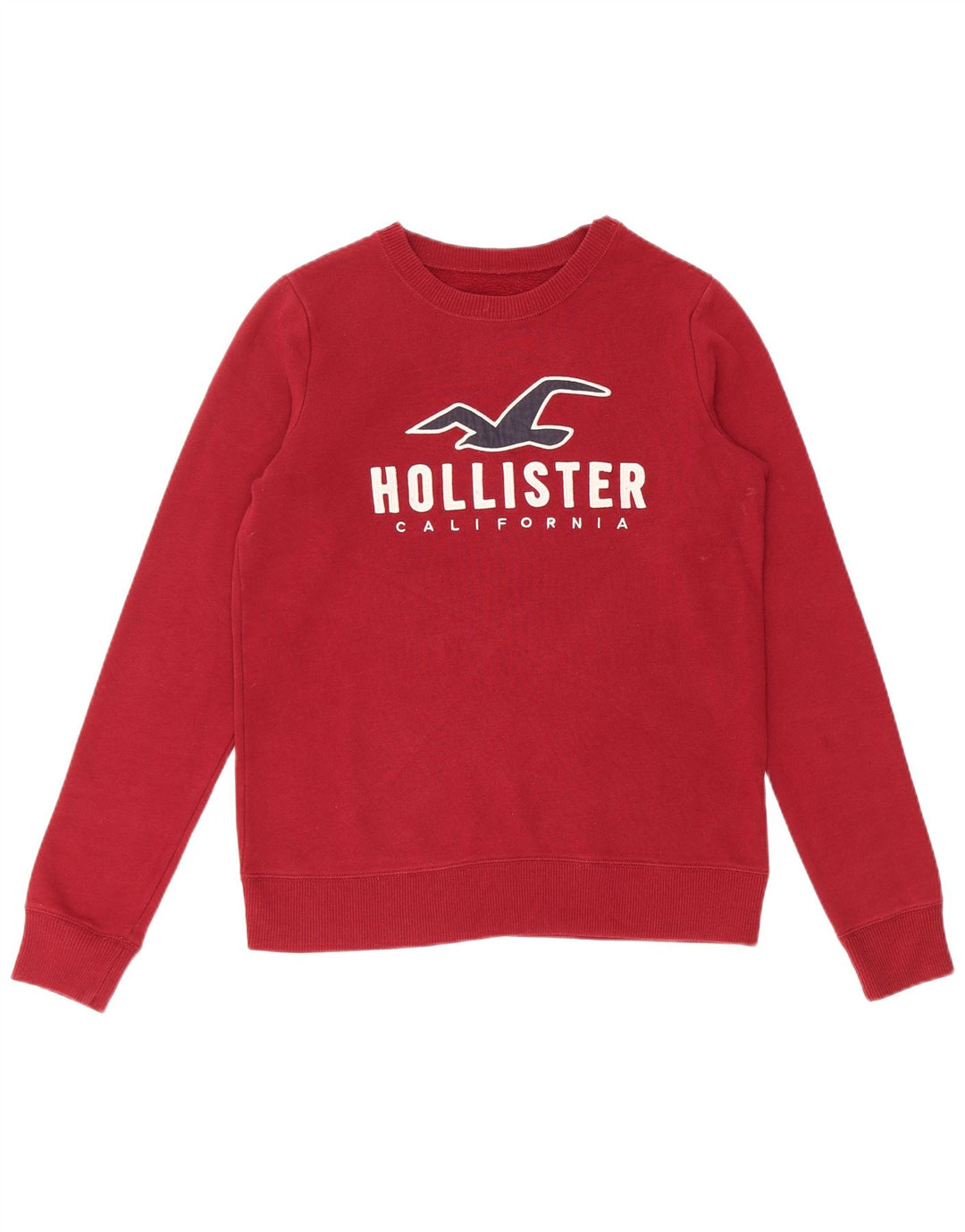 HOLLISTER Sudadera gráfica para hombre Jumper XS Algodón burdeos