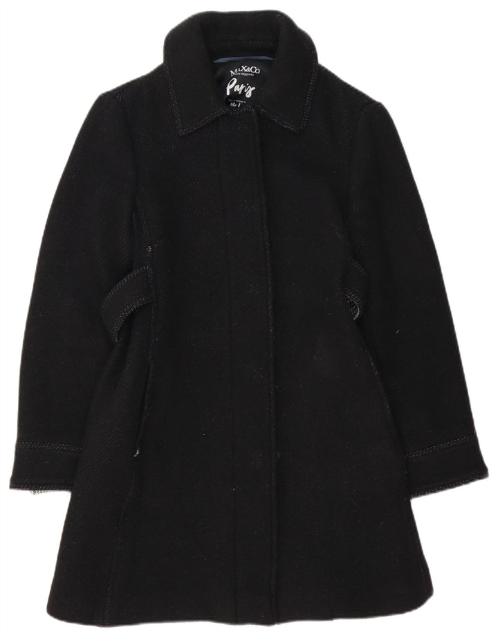 Max&Co. Abrigo para mujer UK 8 Small Lana negra