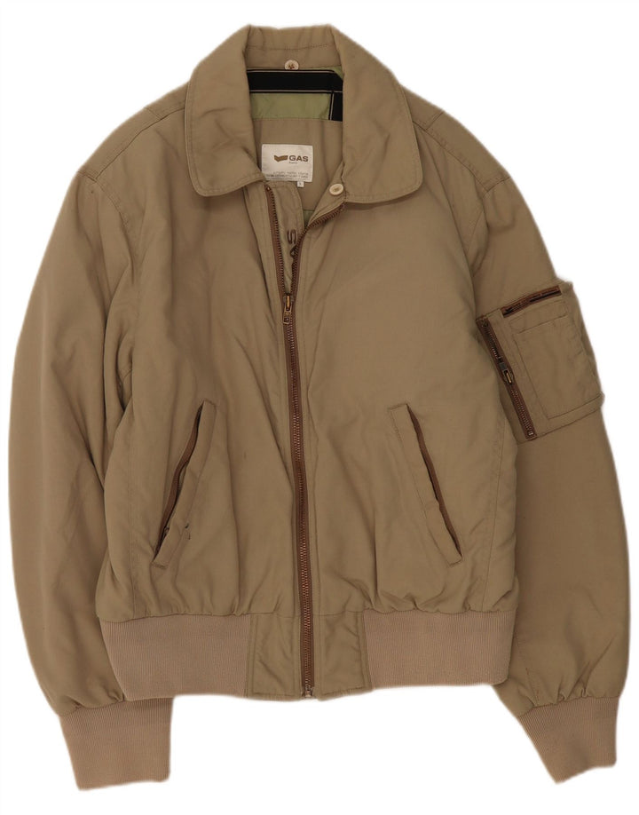 GAS Chaqueta Bomber para Hombre UK 40 Large Beige